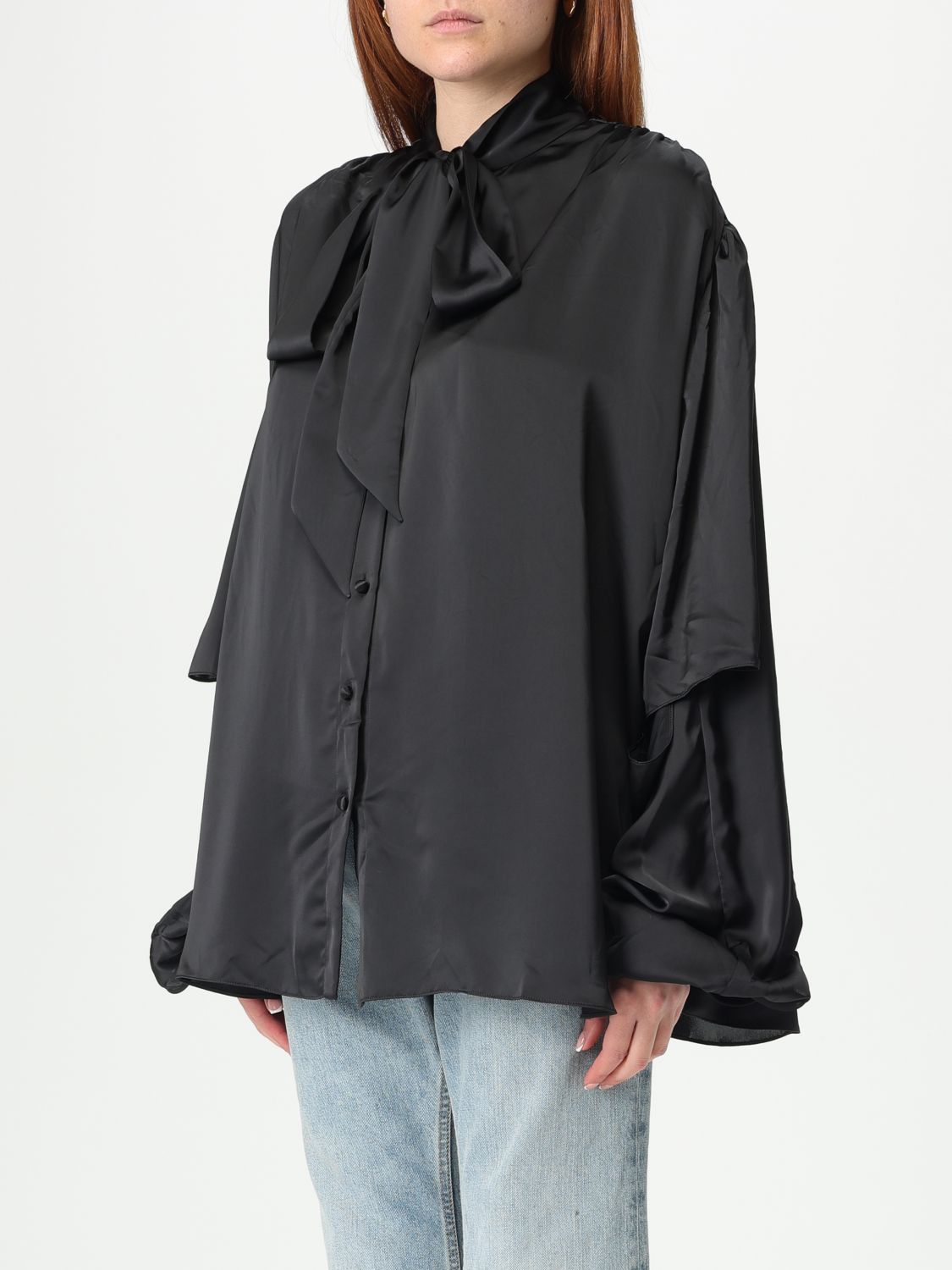 Balenciaga Balenciaga Shirt Woman Black Size XS / US 0-2 / IT 36-38 - 4 Thumbnail