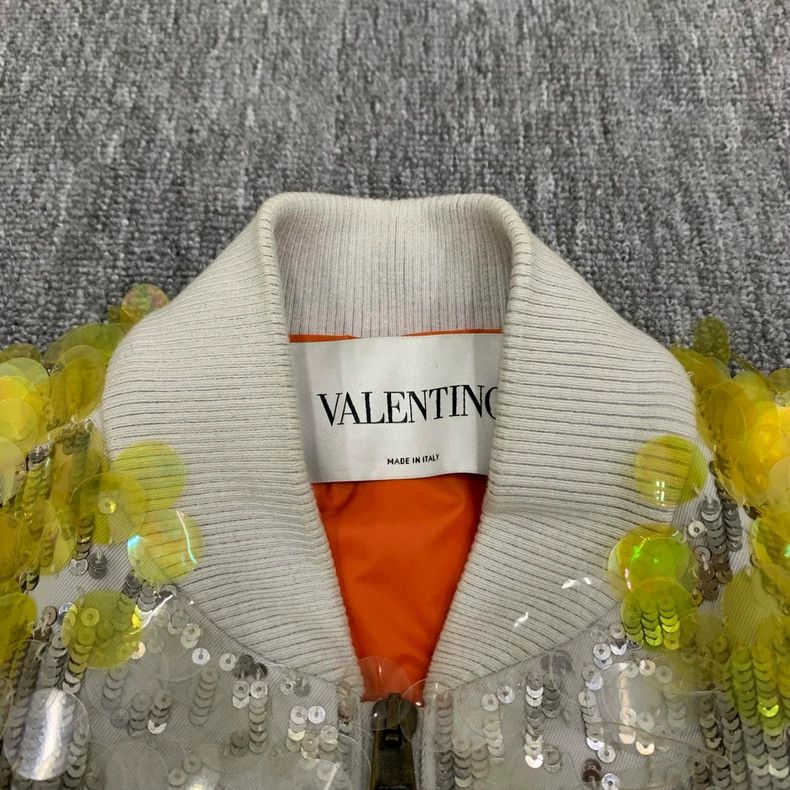 Valentino Valentino Cropped Sequin Jacket with Colorful Sleeves Size M / US 6-8 / IT 42-44 - 3 Thumbnail
