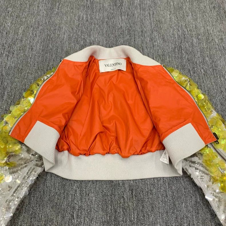 Valentino Valentino Cropped Sequin Jacket with Colorful Sleeves Size M / US 6-8 / IT 42-44 - 4 Thumbnail