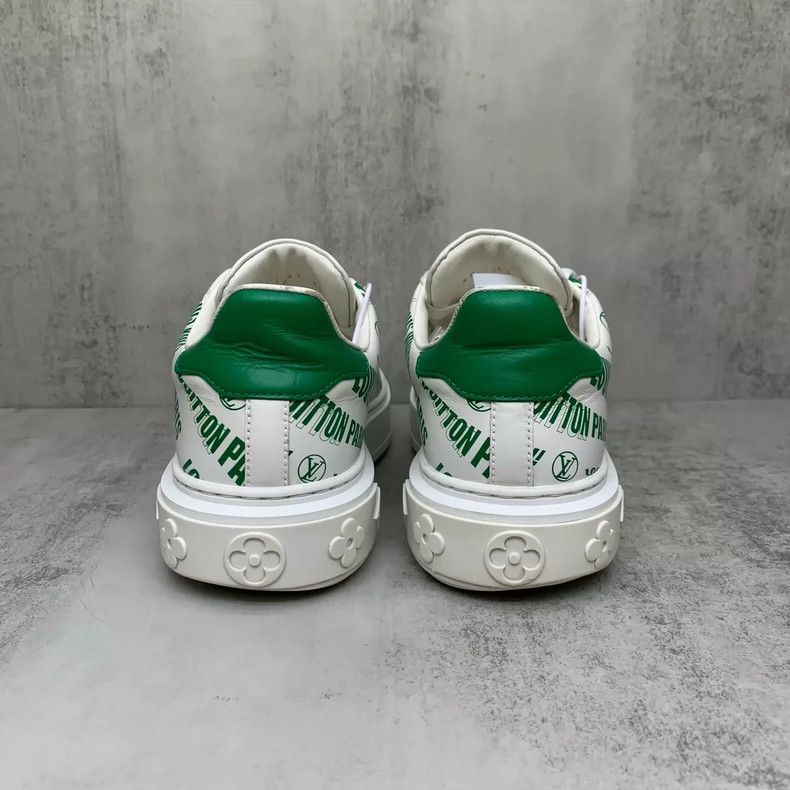 Louis Vuitton Louis Vuitton White Green Printed Sneakers Size 35 Size US 5 / IT 35 - 5 Thumbnail