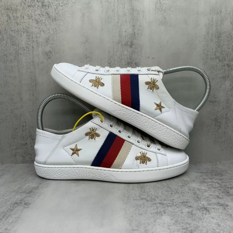 Gucci Gucci Bee Star Sneakers White Size 35 Size US 5 / IT 35 - 2 Thumbnail