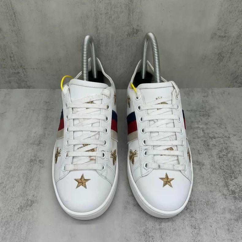 Gucci Gucci Bee Star Sneakers White Size 35 Size US 5 / IT 35 - 4 Thumbnail