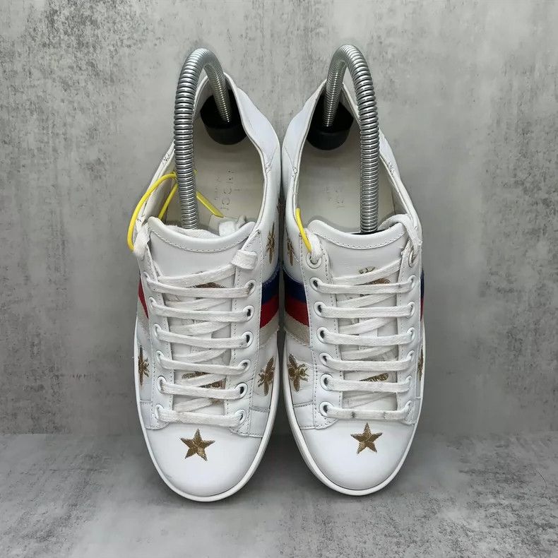 Gucci Gucci Bee Star Sneakers White Size 35 Size US 5 / IT 35 - 6 Thumbnail