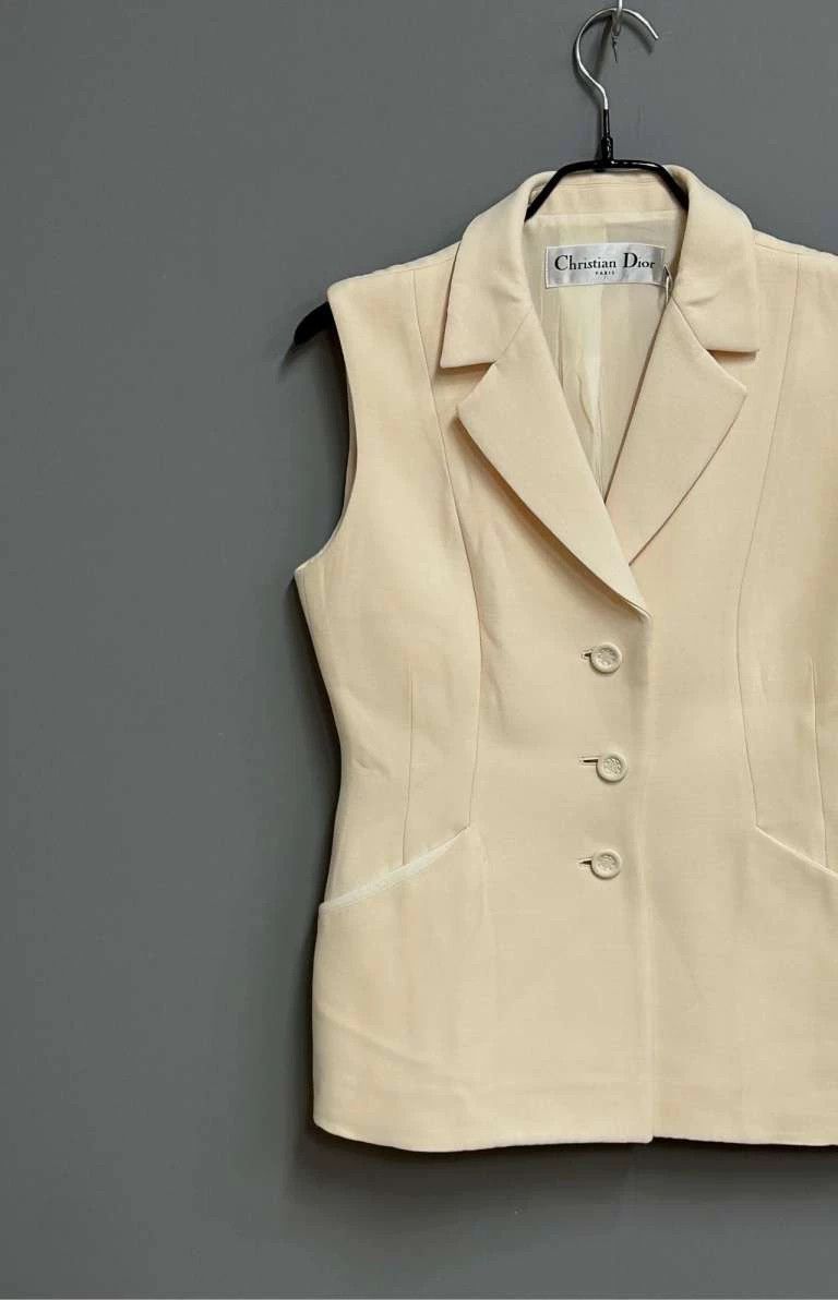 Dior Dior Beige Suit Vest for Women Size L / US 10 / IT 46 - 3 Thumbnail
