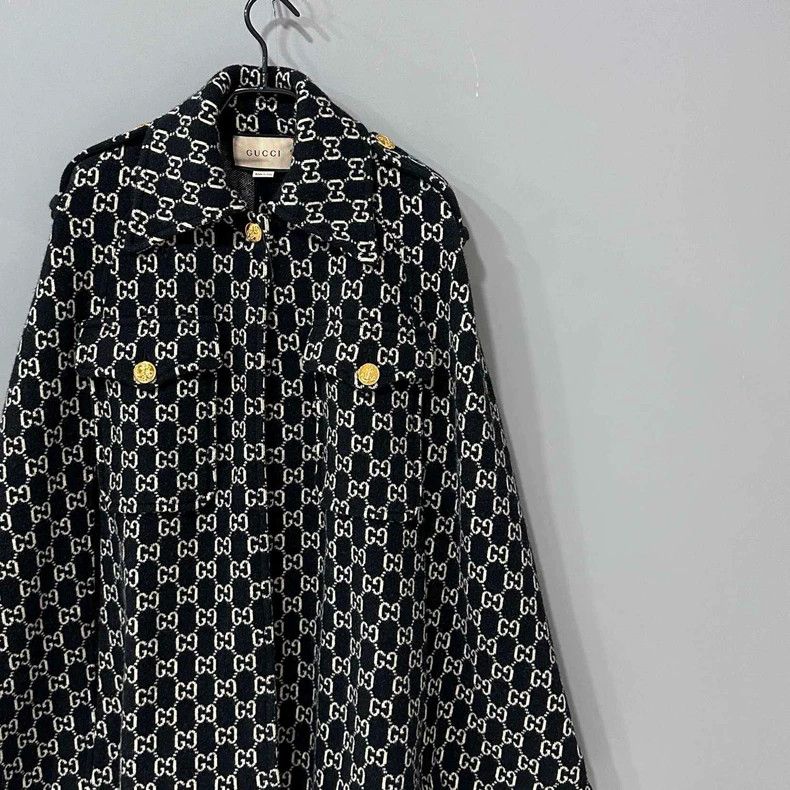 Gucci Gucci Wool Cape with Logo Print Size XXS / US 00 / IT 34 - 2 Thumbnail