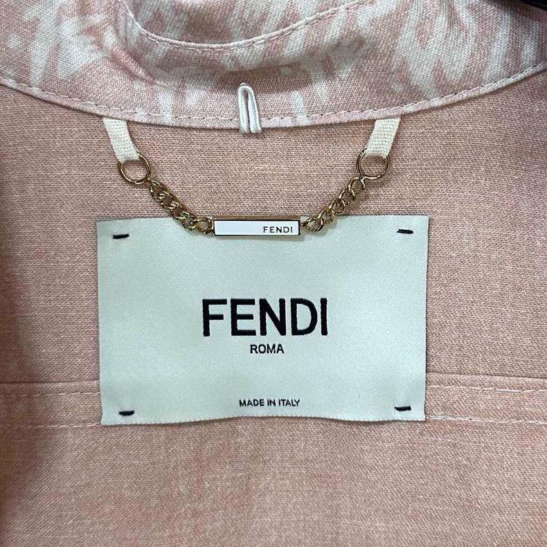 Fendi Fendi Logo Print Short Sleeve Shirt Size M / US 6-8 / IT 42-44 - 4 Thumbnail