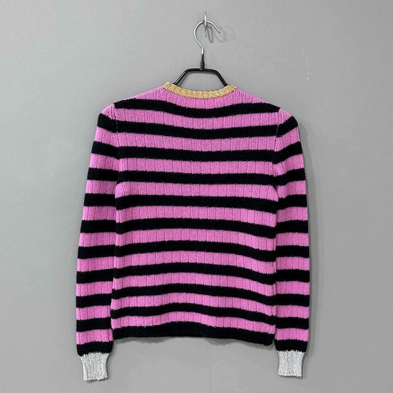 Gucci Gucci Striped Cat Embroidery Sweater Size XXS / US 00 / IT 34 - 4 Thumbnail