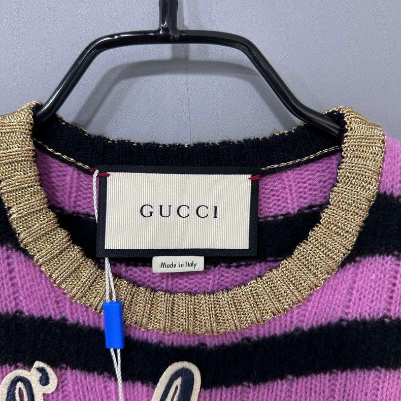 Gucci Gucci Striped Cat Embroidery Sweater Size XXS / US 00 / IT 34 - 5 Thumbnail