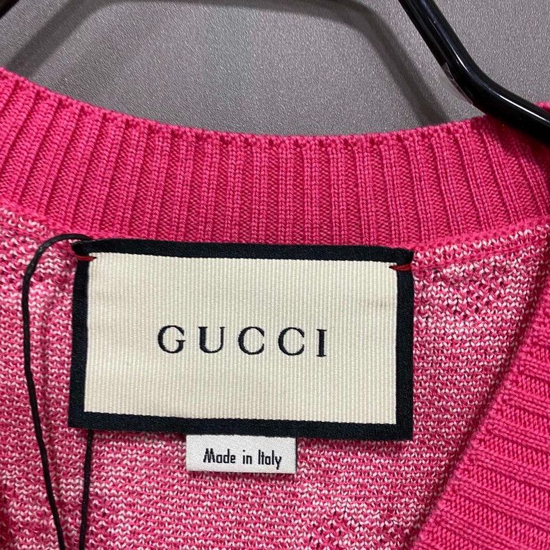 Gucci Pink Knit Short Sleeve Top by GUCCI Size XS / US 0-2 / IT 36-38 - 4 Thumbnail