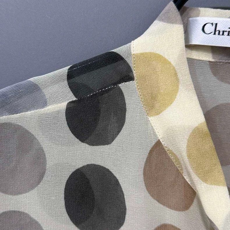 Dior Sheer Polka Dot Silk Blouse by Dior Size M / US 6-8 / IT 42-44 - 5 Thumbnail