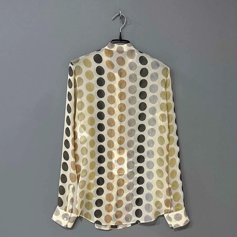 Dior Sheer Polka Dot Silk Blouse by Dior Size M / US 6-8 / IT 42-44 - 3 Thumbnail