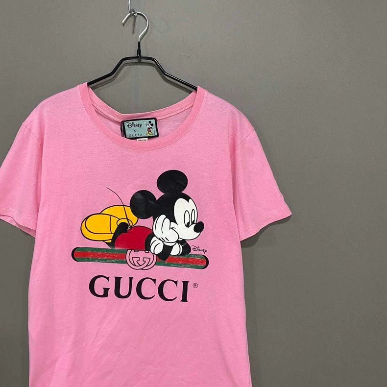 Gucci Pink Mickey Mouse Short Sleeve Gucci Top Size XS / US 0-2 / IT 36-38 - 2 Thumbnail