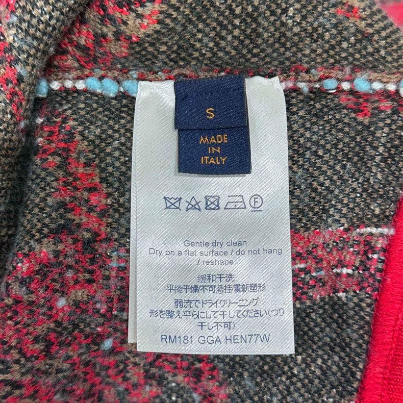 Louis Vuitton Red Wool Sweatshirt with Floral Pattern Size S / US 4 / IT 40 - 5 Thumbnail