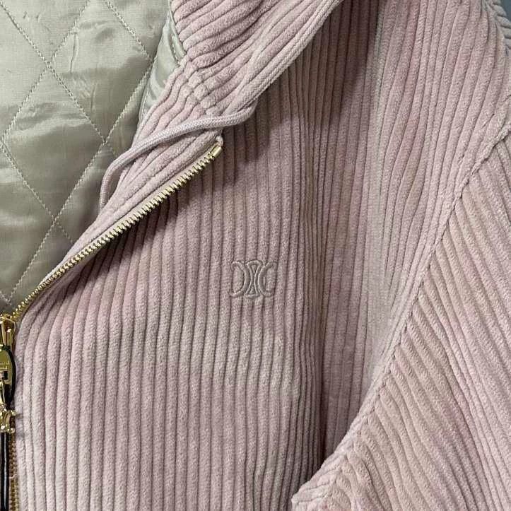 Celine Pink Celine Corduroy Hooded Jacket Size M / US 6-8 / IT 42-44 - 4 Thumbnail