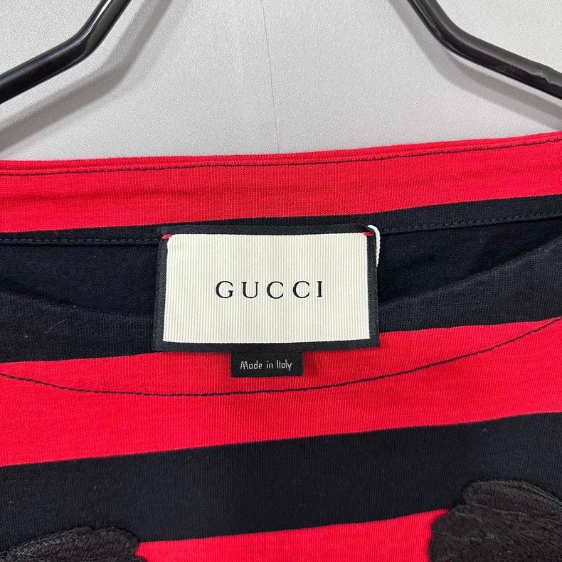 Gucci Red and Black Striped Embroidered Top Size M / US 6-8 / IT 42-44 - 5 Thumbnail