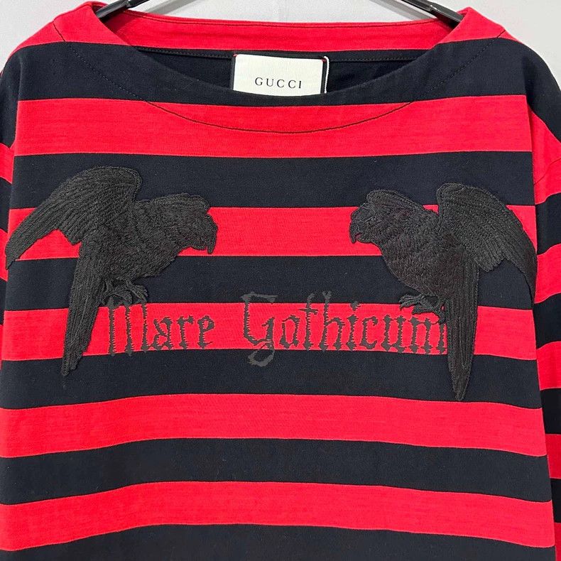 Gucci Red and Black Striped Embroidered Top Size M / US 6-8 / IT 42-44 - 3 Thumbnail