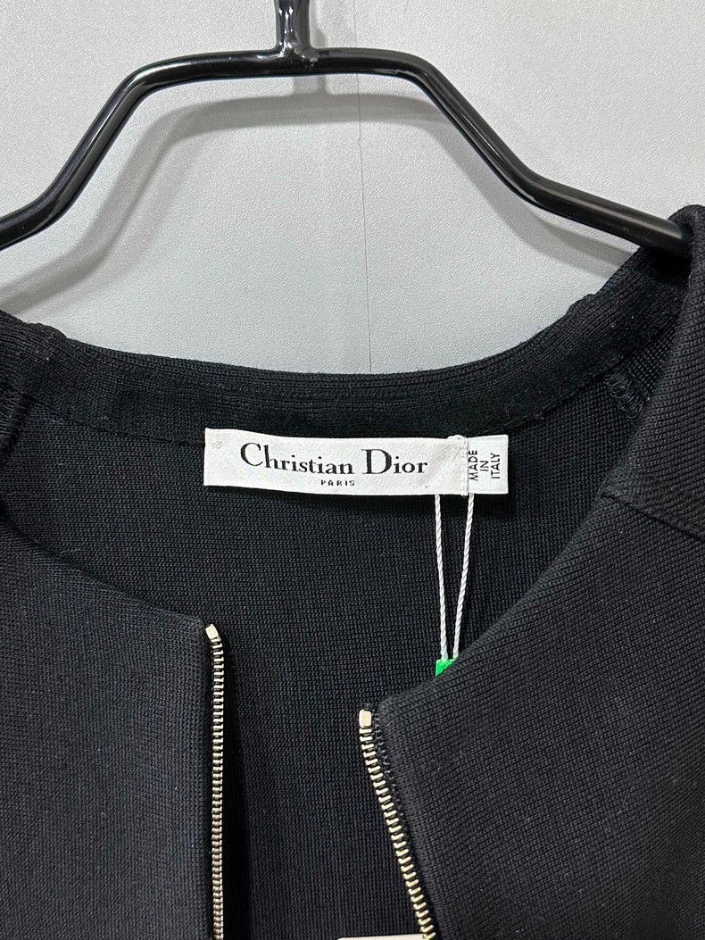 Dior Black Wool Top with Zipper Detail Size XS / US 0-2 / IT 36-38 - 4 Thumbnail