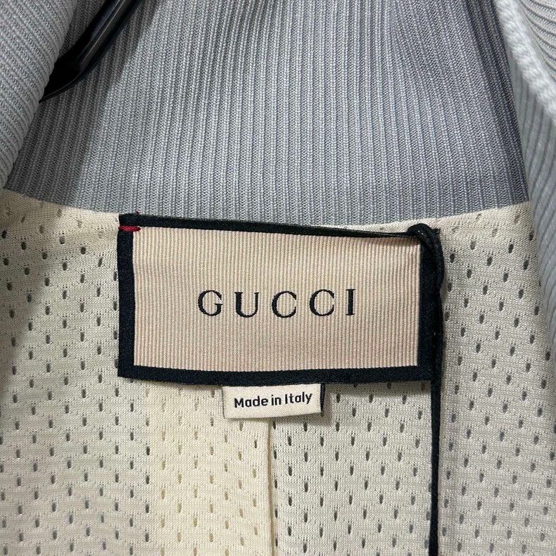 Gucci Gray Embossed Zip-Up Jacket by Gucci Size L / US 10 / IT 46 - 4 Thumbnail