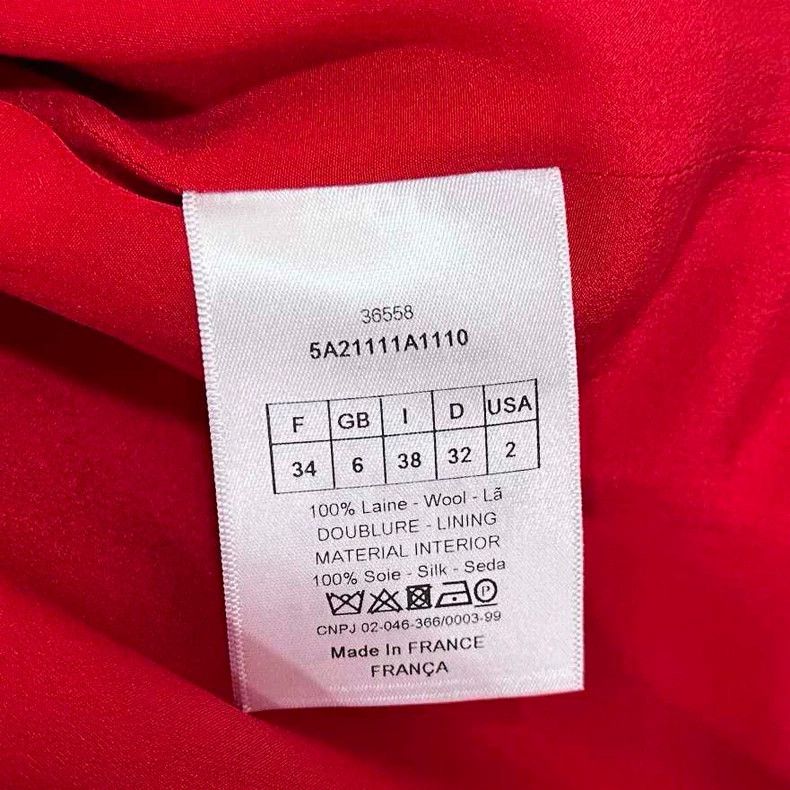 Dior Red Double-Breasted Vest Dress by Dior Size XS / US 0-2 / IT 36-38 - 5 Thumbnail