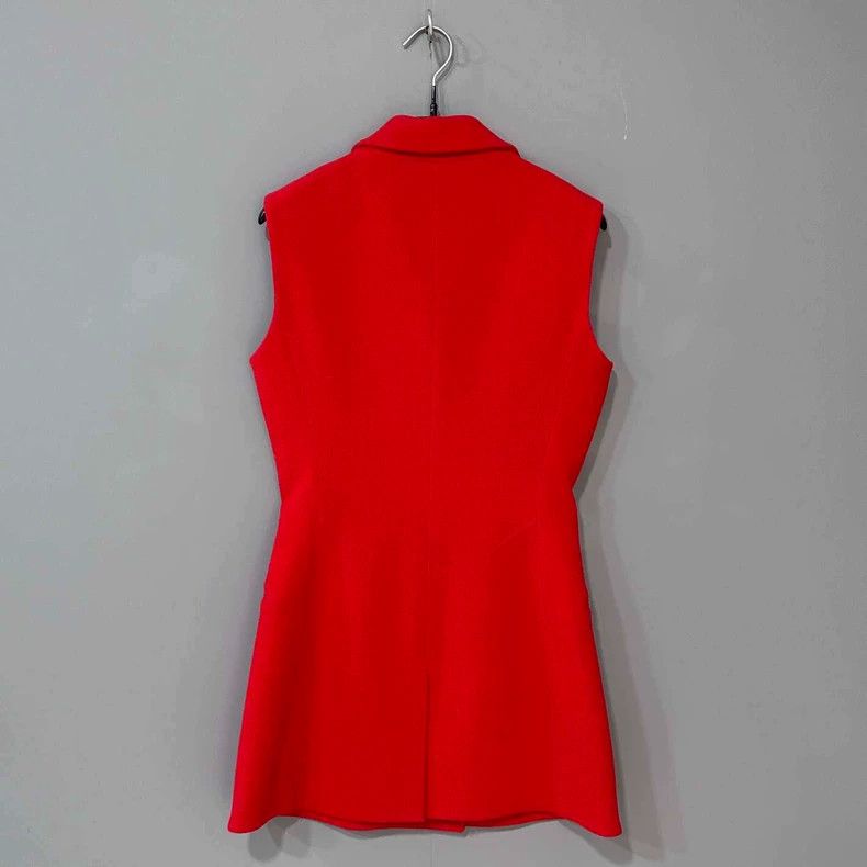 Dior Red Double-Breasted Vest Dress by Dior Size XS / US 0-2 / IT 36-38 - 3 Thumbnail