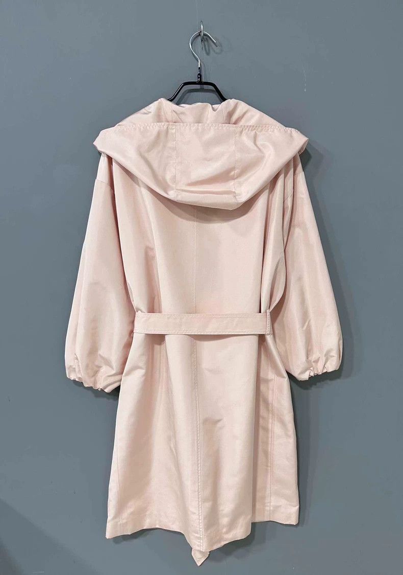 Dior Pink Long Hooded Belted Coat by Dior Size S / US 4 / IT 40 - 3 Thumbnail
