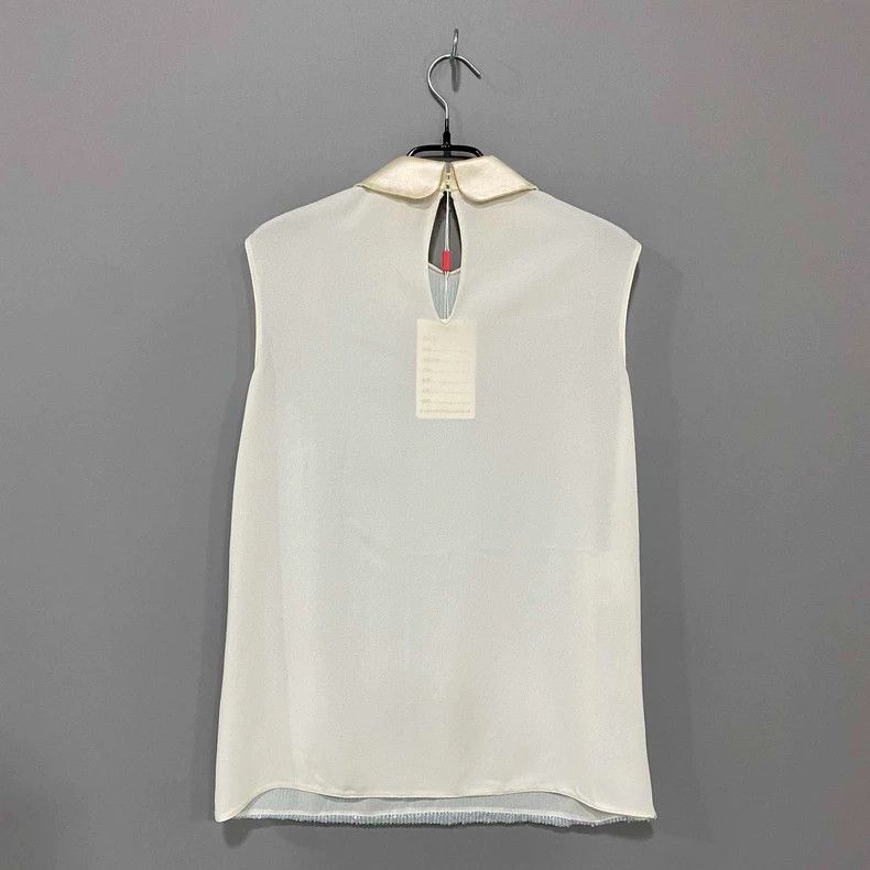 Miu Miu Blue and White Sequined Top by MIUMIU Size ONE SIZE - 3 Thumbnail