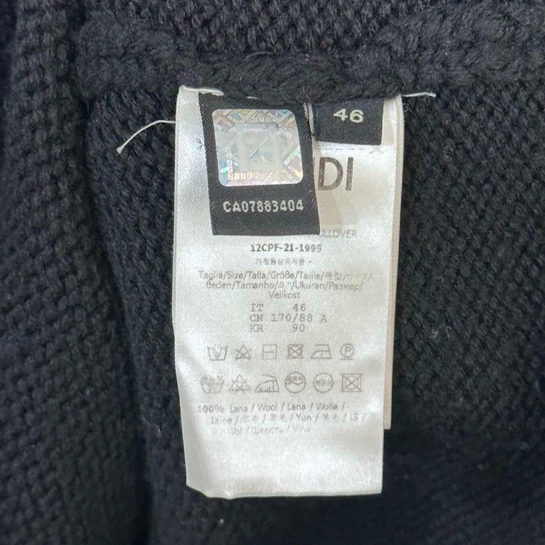 Fendi Fendi Logo Knitted Sweater in Black Size L / US 10 / IT 46 - 5 Thumbnail