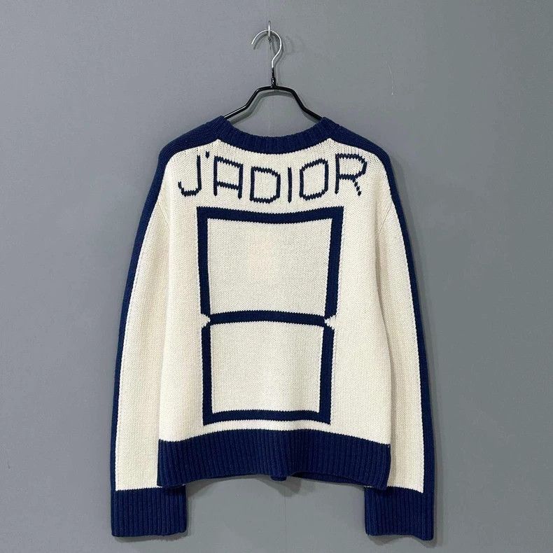 Dior Dior Logo Knit Sweater with Text Design Size S / US 4 / IT 40 - 4 Thumbnail