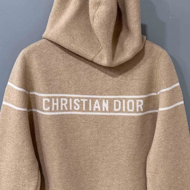 Dior Khaki Double-Sided Cashmere Zip Jacket Size M / US 6-8 / IT 42-44 - 3 Thumbnail