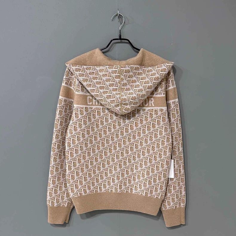 Dior Khaki Double-Sided Cashmere Zip Jacket Size M / US 6-8 / IT 42-44 - 6 Thumbnail