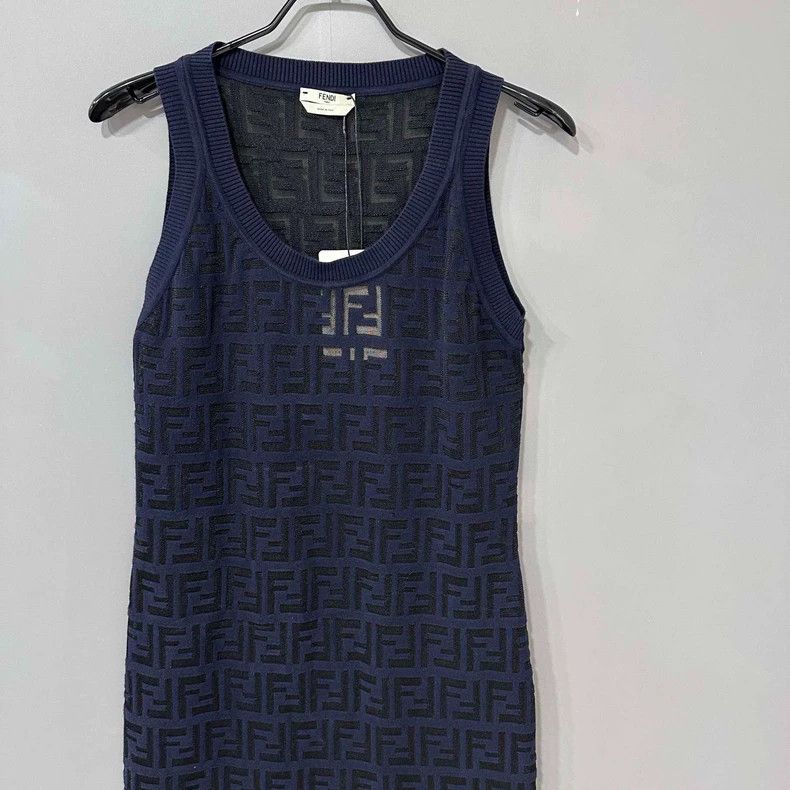 Fendi Fendi Hollow Print Sleeveless Dress Size L / US 10 / IT 46 - 2 Thumbnail