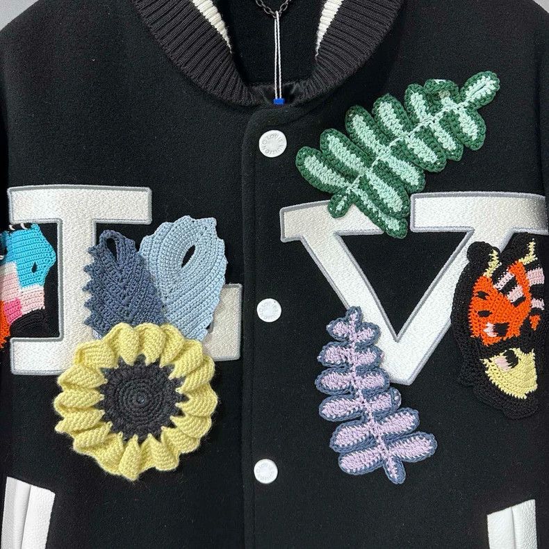 Louis Vuitton Floral Letter Logo Baseball Jacket Size XL / US 12-14 / IT 48-50 - 3 Thumbnail