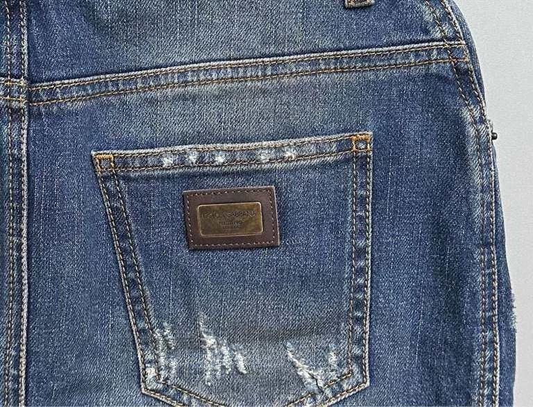 Dolce & Gabbana Dolce & Gabbana Distressed Denim Mini Skirt Size 38" / US 16 / IT 52 - 5 Thumbnail