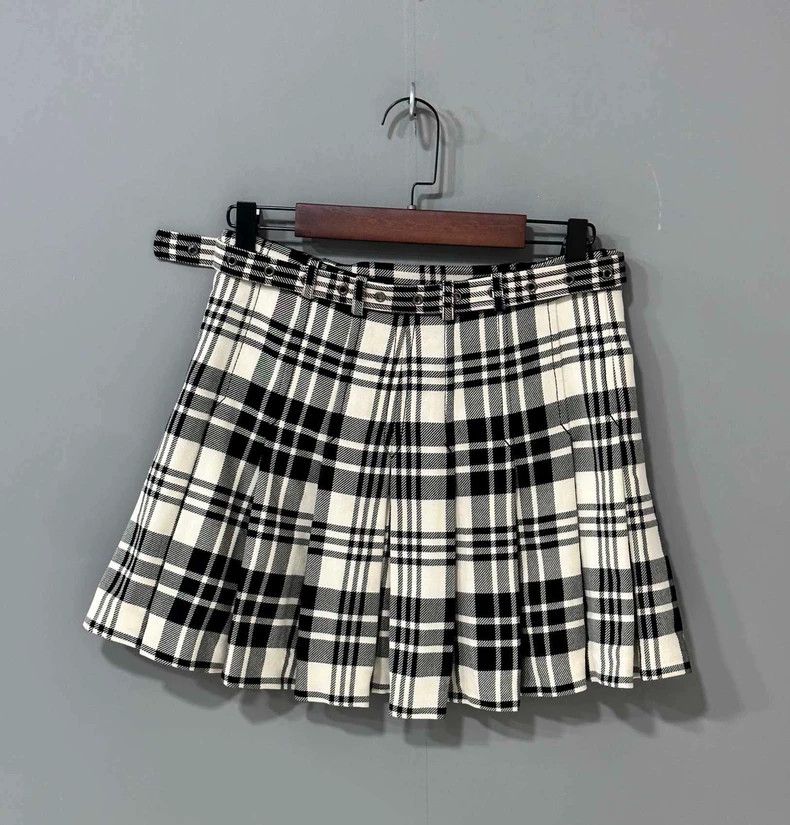 Dior Dior Plaid Skirt Pants with Belt Size 34" / US 12 / IT 48 - 3 Thumbnail