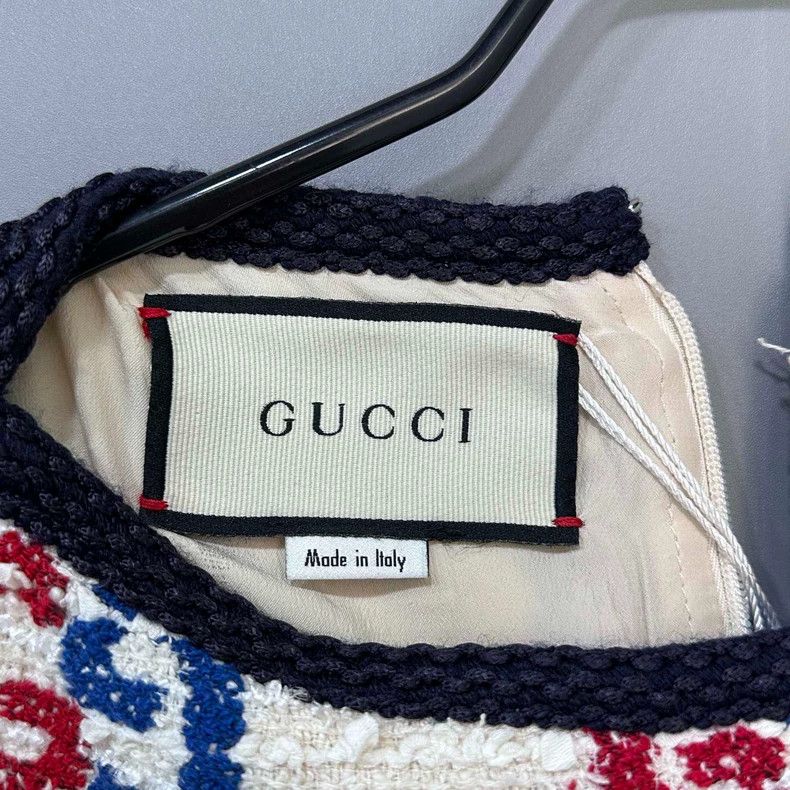 Gucci Gucci Sleeveless Floral Tweed Dress Size M / US 6-8 / IT 42-44 - 4 Thumbnail