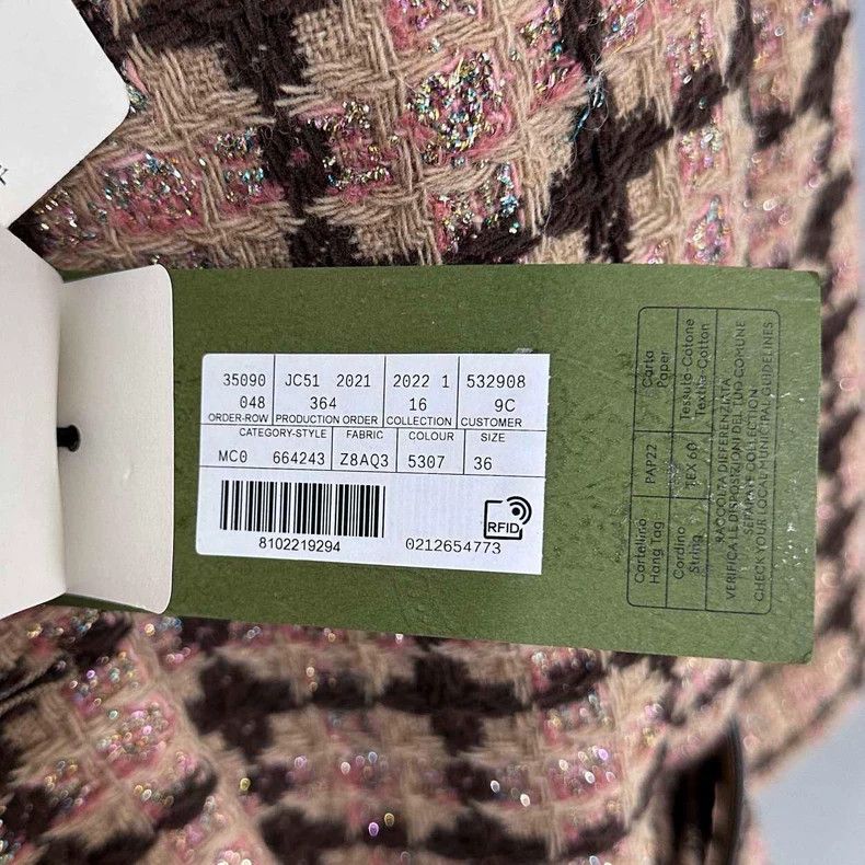 Gucci Gucci Checkered Woven Jacket with Belt Size S / US 4 / IT 40 - 8 Thumbnail