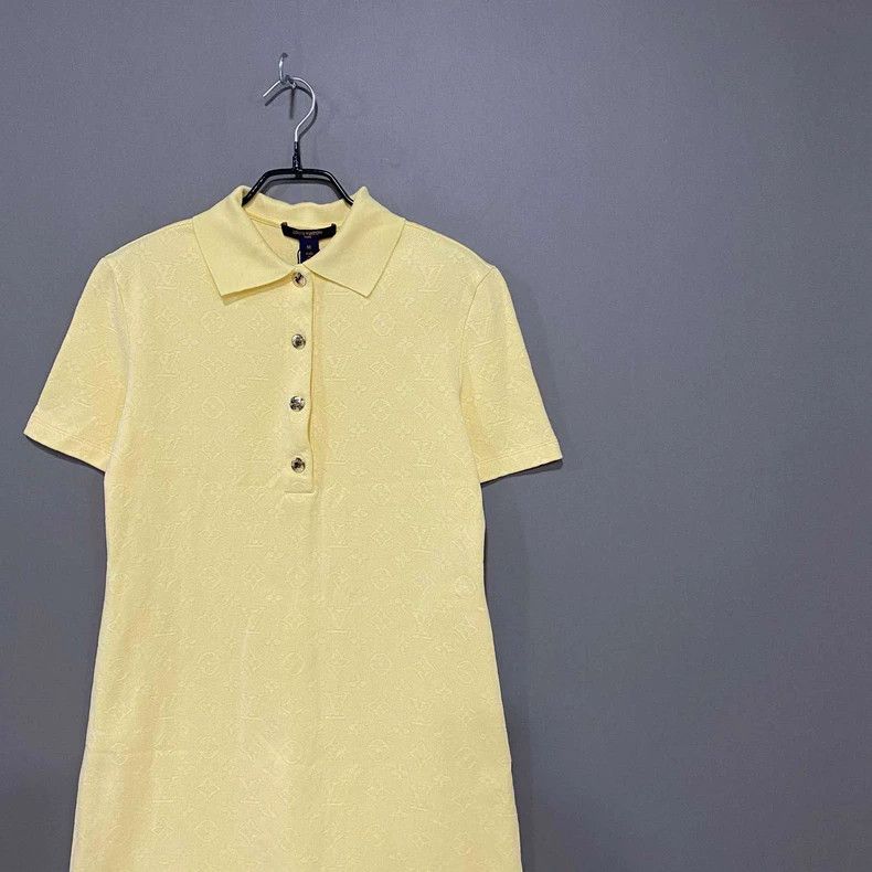 Louis Vuitton Yellow Short Sleeve Knitted Dress by Louis Vuitton Size M / US 6-8 / IT 42-44 - 2 Thumbnail