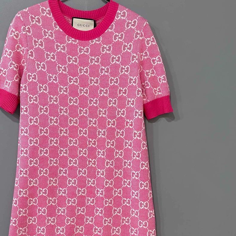 Gucci Gucci Floral Patterned Dress in Pink Size M / US 6-8 / IT 42-44 - 2 Thumbnail