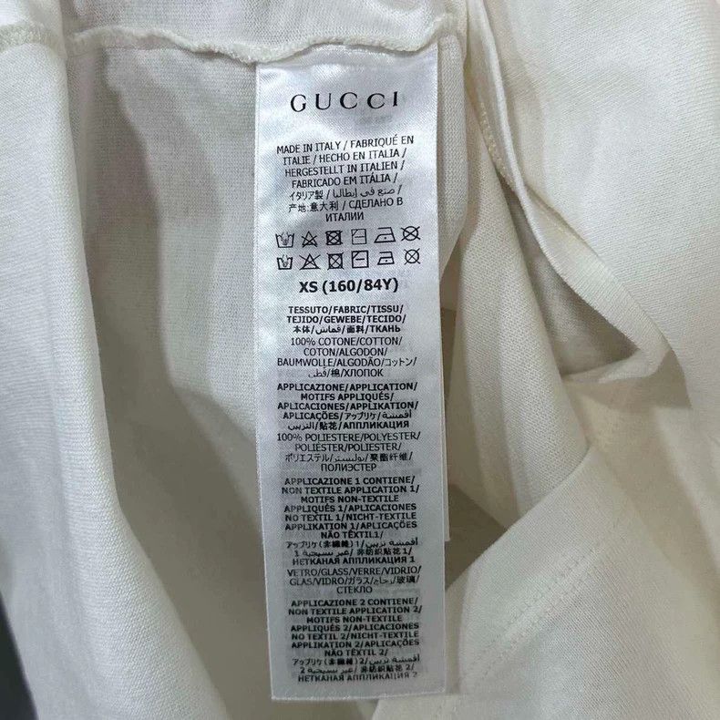 Gucci White Short Sleeve Gucci Cat Logo Tee Size XS / US 0-2 / IT 36-38 - 6 Thumbnail