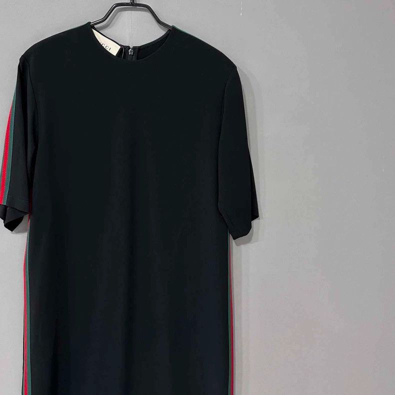 Gucci Red Green Stripe Dress by Gucci Size S / US 4 / IT 40 - 2 Thumbnail