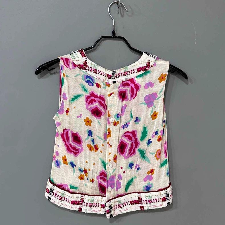 Chanel Chanel Floral Print Silk Blouse Set Size S / US 4 / IT 40 - 5 Thumbnail