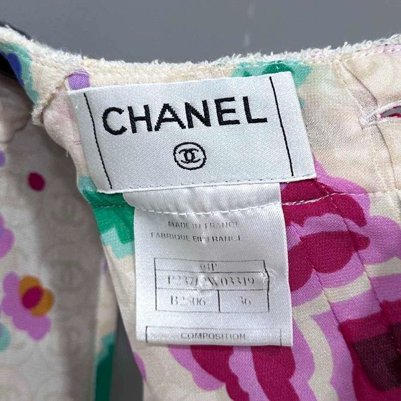 Chanel Chanel Floral Print Silk Blouse Set Size S / US 4 / IT 40 - 8 Thumbnail