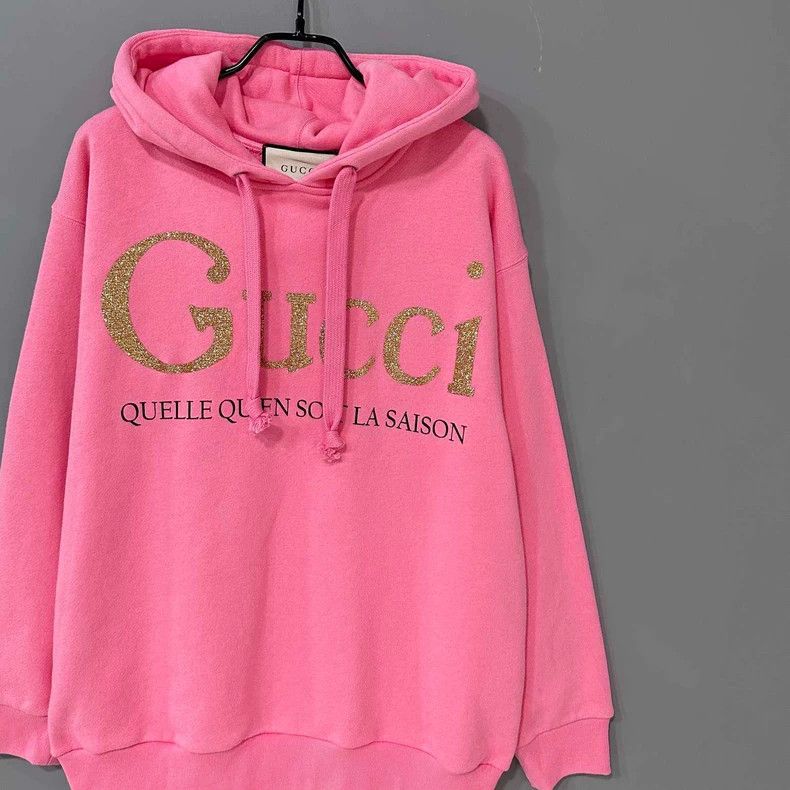 Gucci Pink Logo Hoodie from Gucci Size XS / US 0-2 / IT 36-38 - 2 Thumbnail