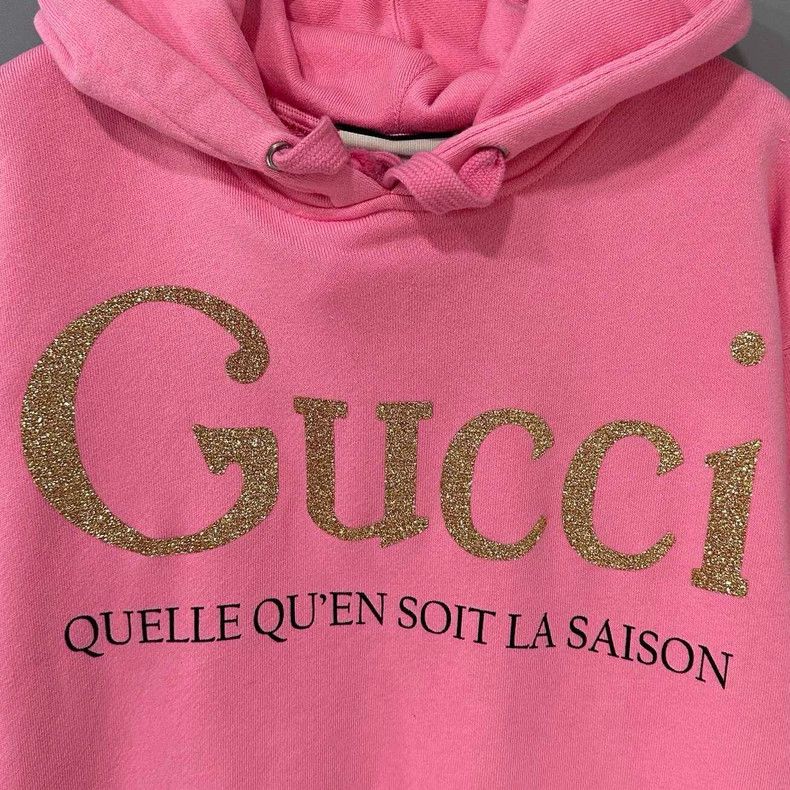 Gucci Pink Logo Hoodie from Gucci Size XS / US 0-2 / IT 36-38 - 3 Thumbnail