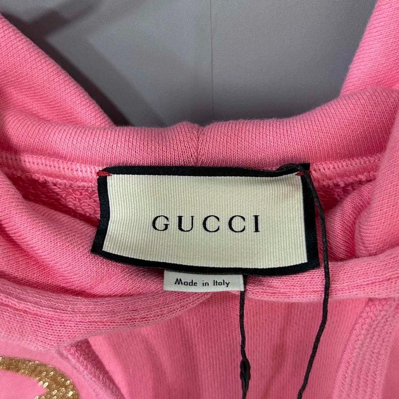 Gucci Pink Logo Hoodie from Gucci Size XS / US 0-2 / IT 36-38 - 5 Thumbnail