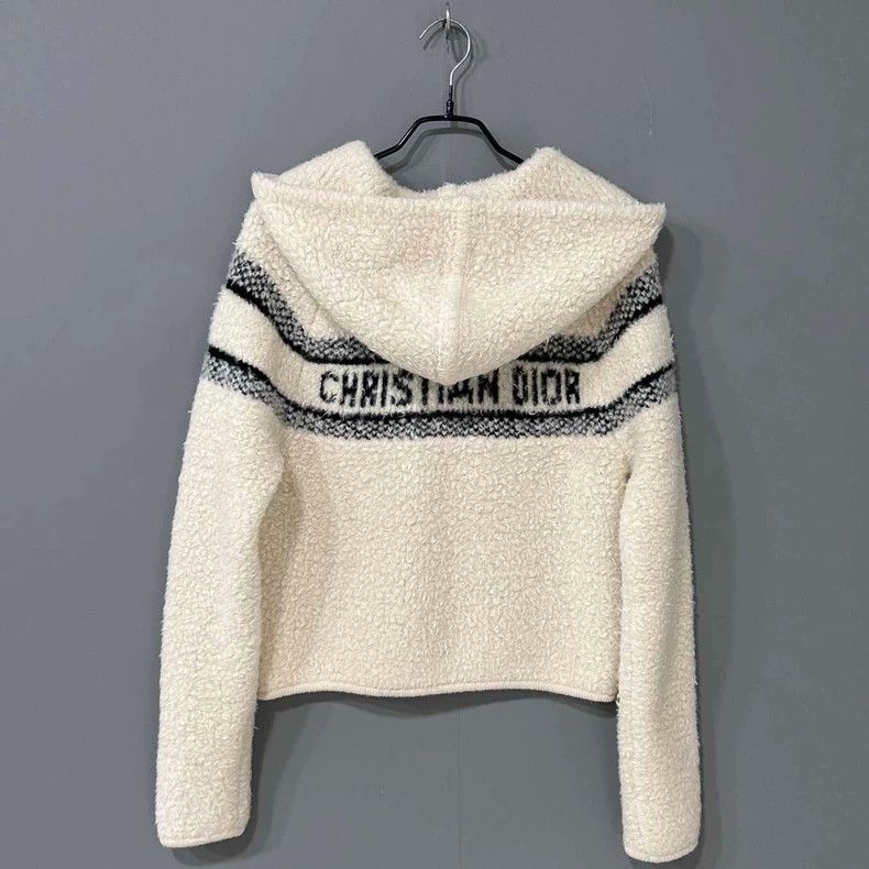 Dior Dior Hooded Lambswool Jacket with Logo Size XS / US 0-2 / IT 36-38 - 3 Thumbnail