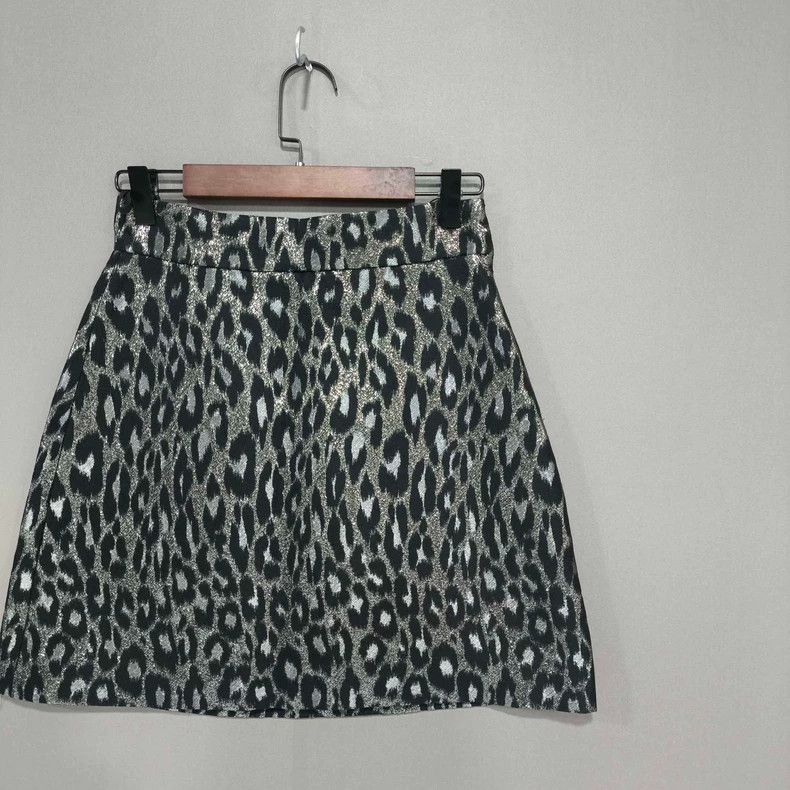Prada Miu Miu Leopard Print Short Skirt Size 38" / US 16 / IT 52 - 2 Thumbnail