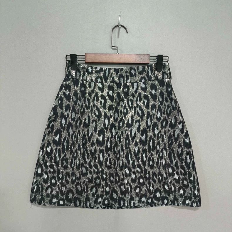 Prada Miu Miu Leopard Print Short Skirt Size 38" / US 16 / IT 52 - 3 Thumbnail