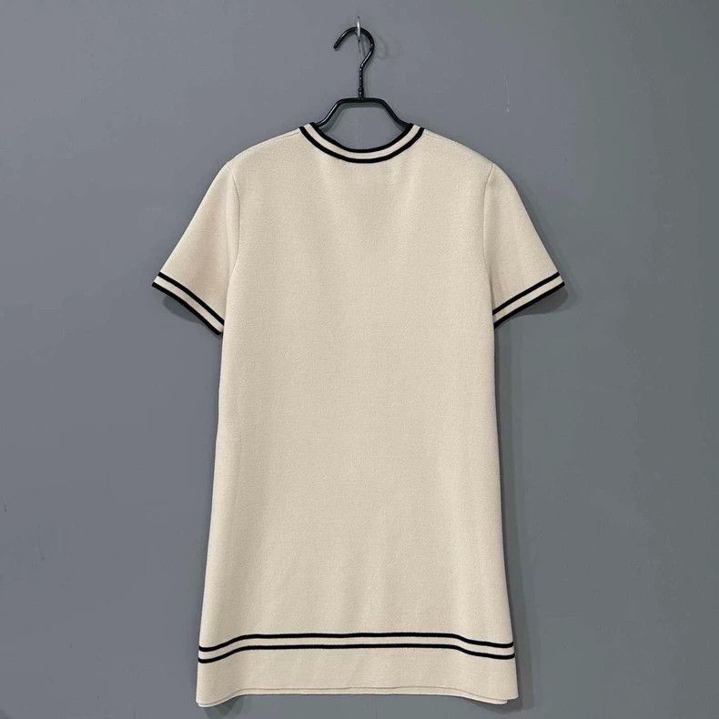 Gucci Beige Knit Dress with Gucci Details Size L / US 10 / IT 46 - 4 Thumbnail