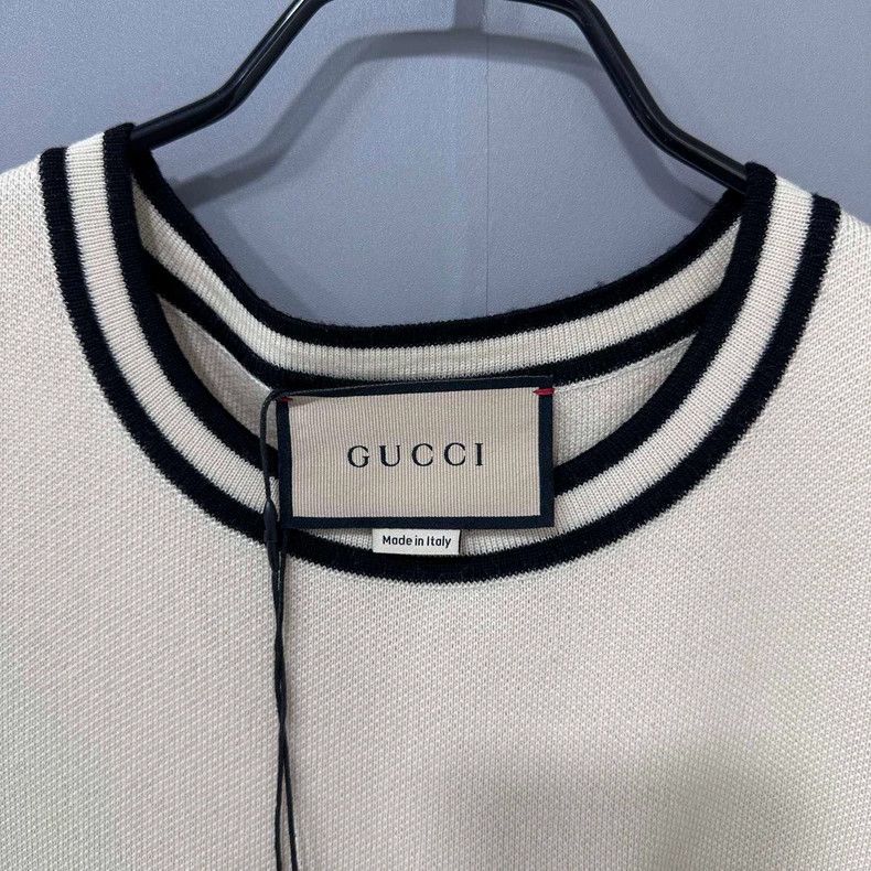 Gucci Beige Knit Dress with Gucci Details Size L / US 10 / IT 46 - 5 Thumbnail